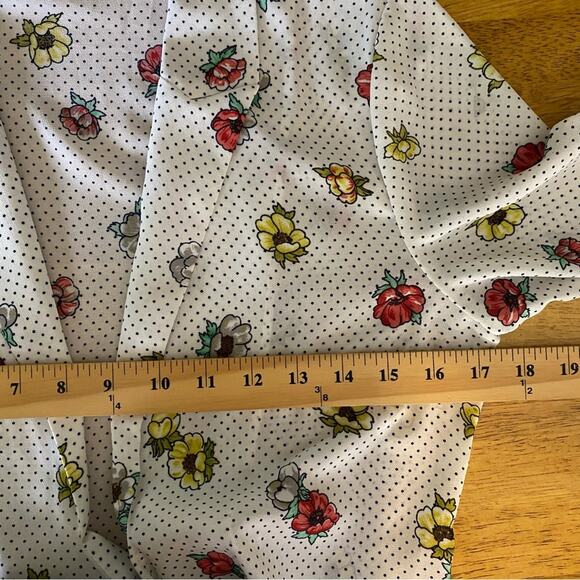 Nasty‎ Gal Collection Tied To You Floral Shirt Women’s Small Polka Dot Blouse - Picture 14 of 15